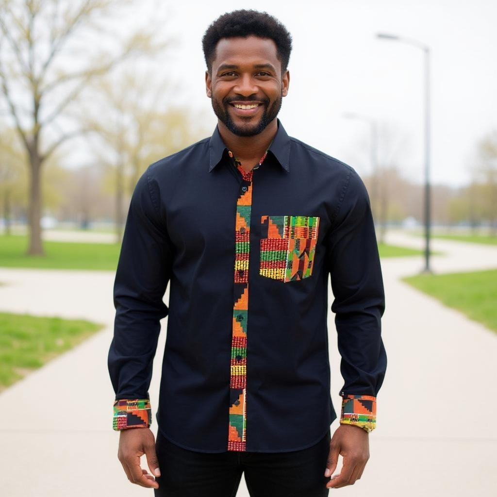 Onyx Kente Shirt