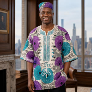 Teal Violet Dashiki
