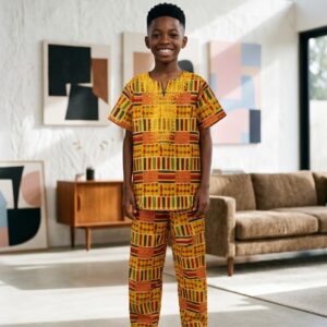 Lemon Kente Suit