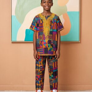 Grape Kente Suit